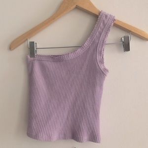 Urban outfitters one shoulder ribbed tank top
